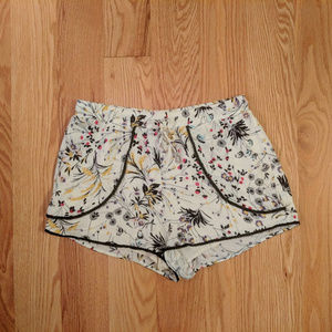 Anthropologie Floral Print Shorts